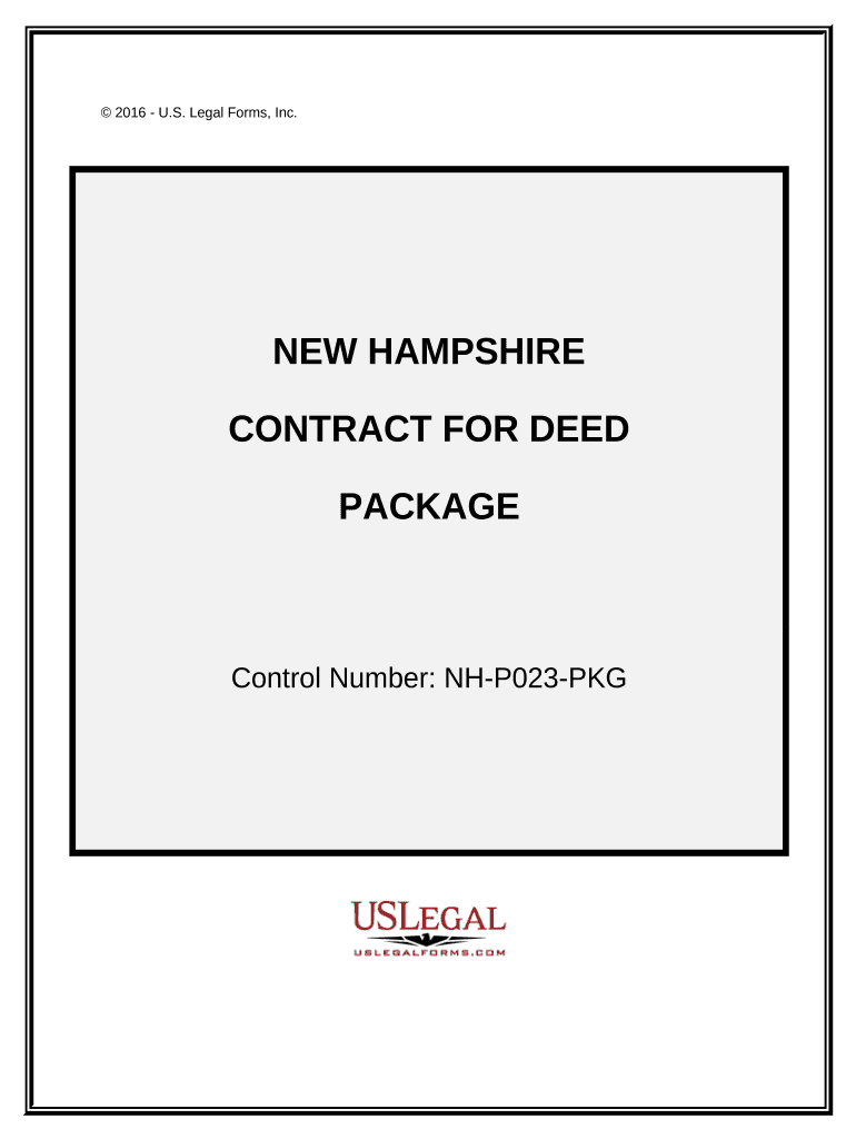 Contract for Deed Package New Hampshire Form
