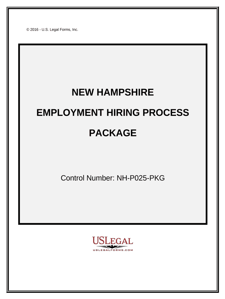 Employment Hiring Process Package New Hampshire  Form