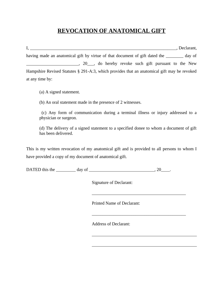 New Hampshire Form