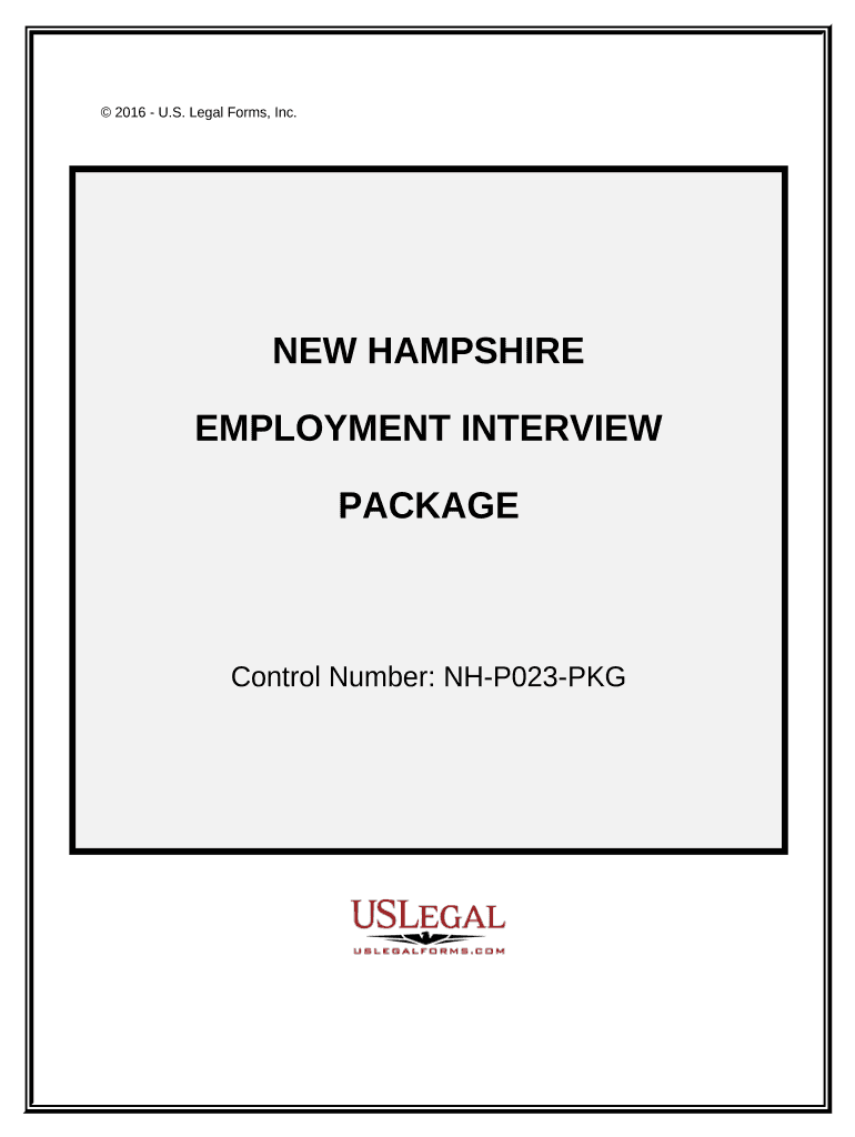 Employment Interview Package New Hampshire  Form