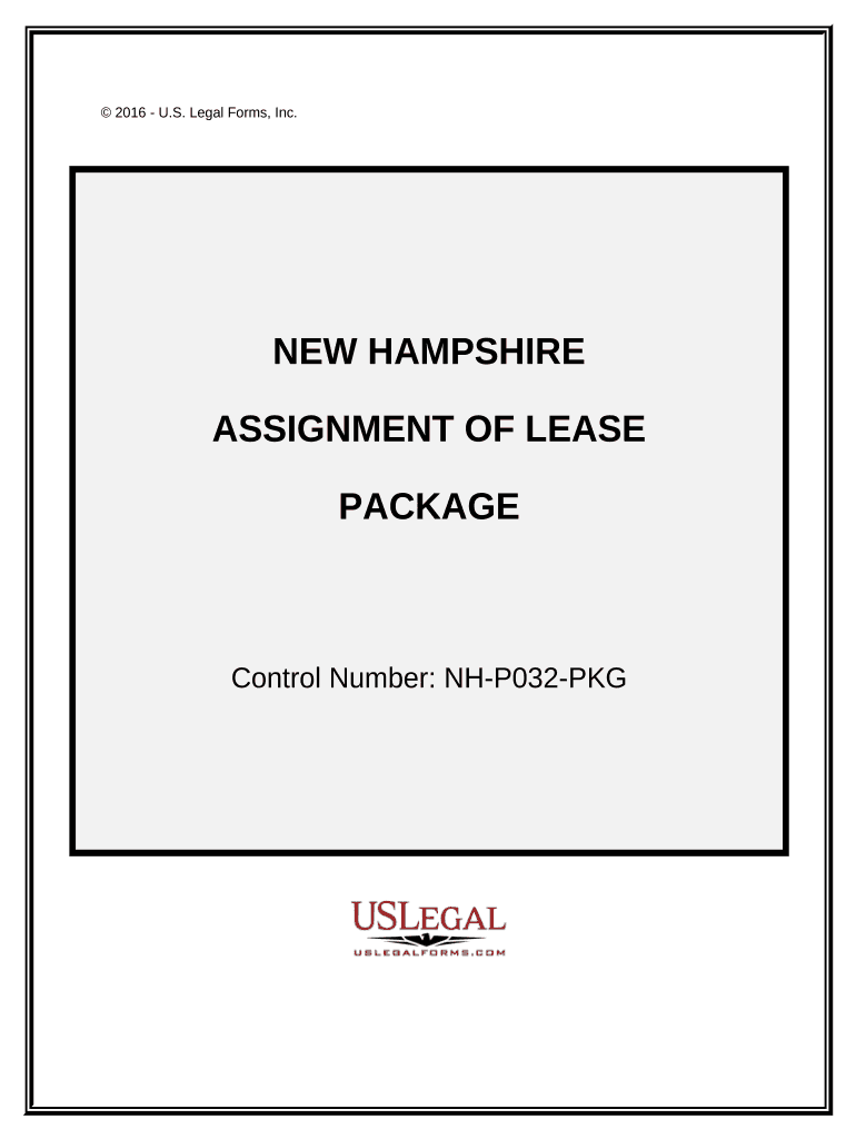 Assignment of Lease Package New Hampshire  Form