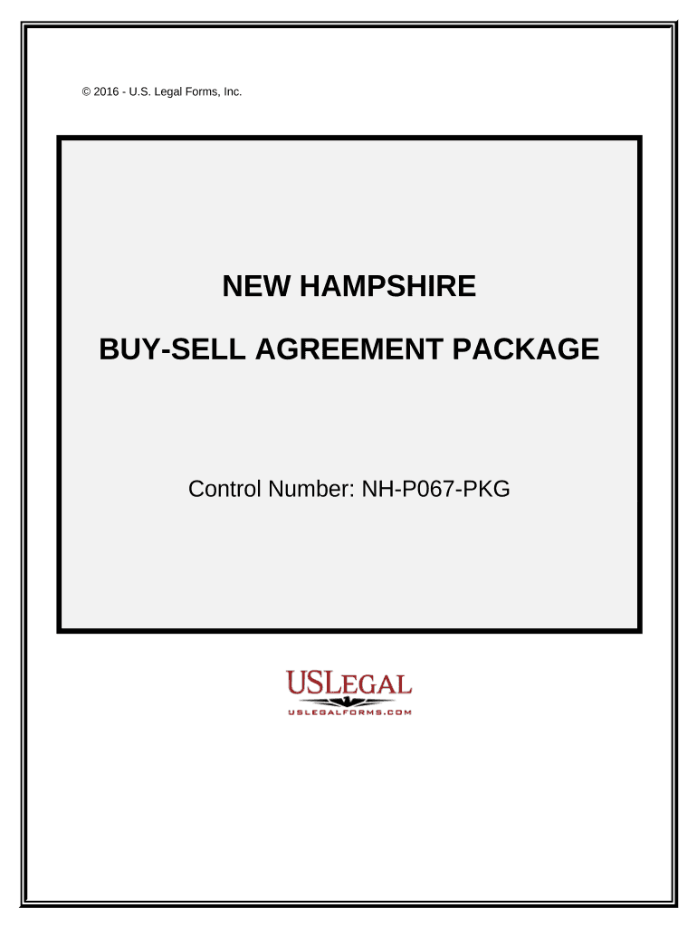 Buy Sell Agreement Package New Hampshire  Form