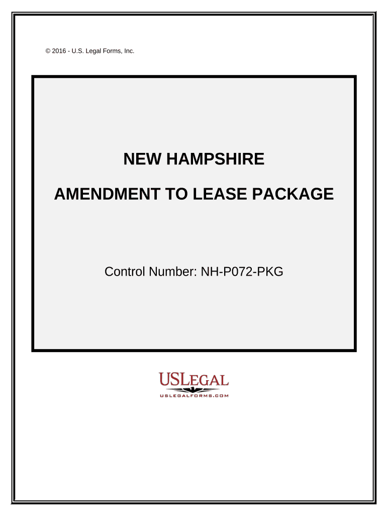 Amendment of Lease Package New Hampshire  Form