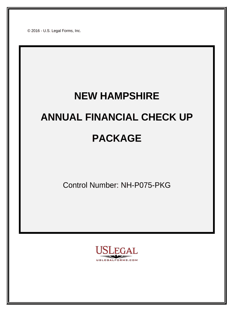 Annual Financial Checkup Package New Hampshire  Form
