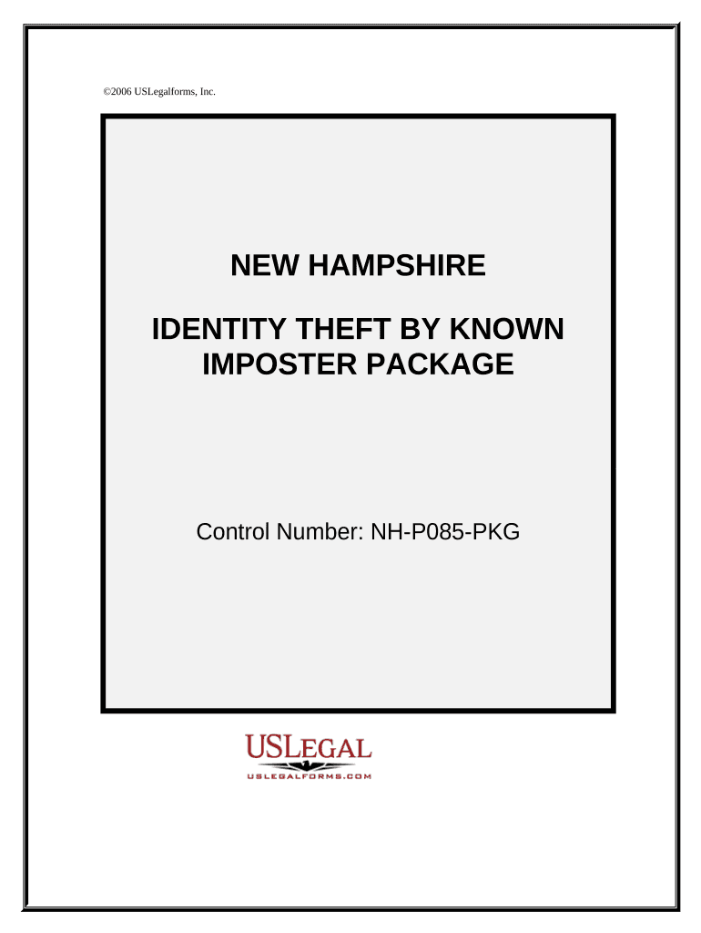 Identity Theft by Known Imposter Package New Hampshire  Form