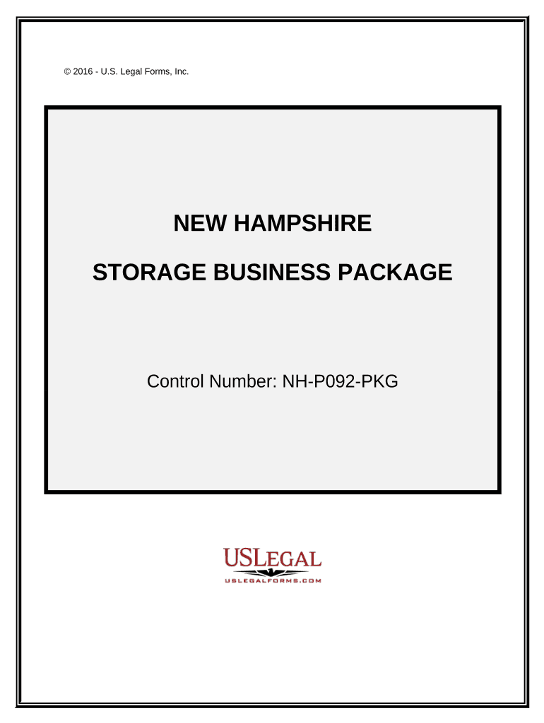 Storage Business Package New Hampshire  Form