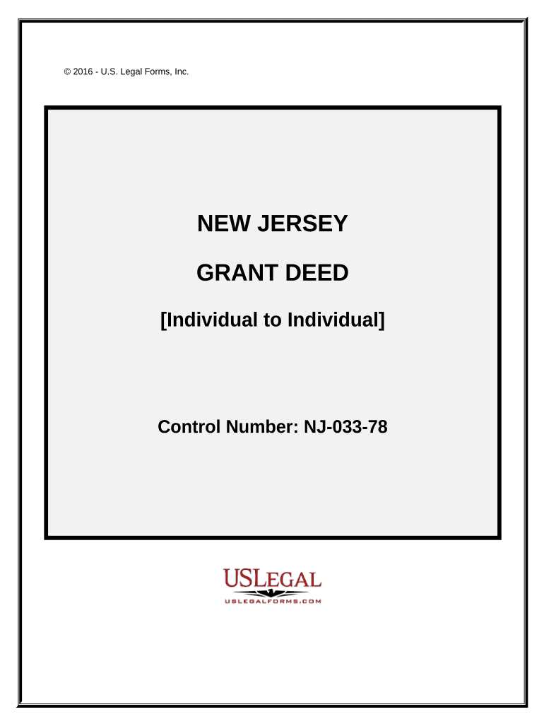 New Jersey Deed Sample  Form