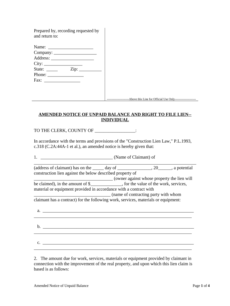 File Lien  Form