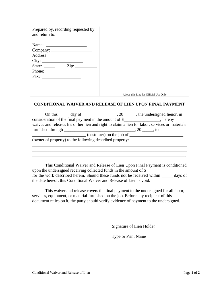 New Jersey Waiver Form