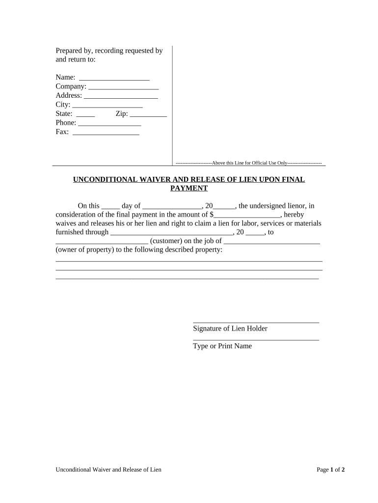 New Jersey Waiver  Form