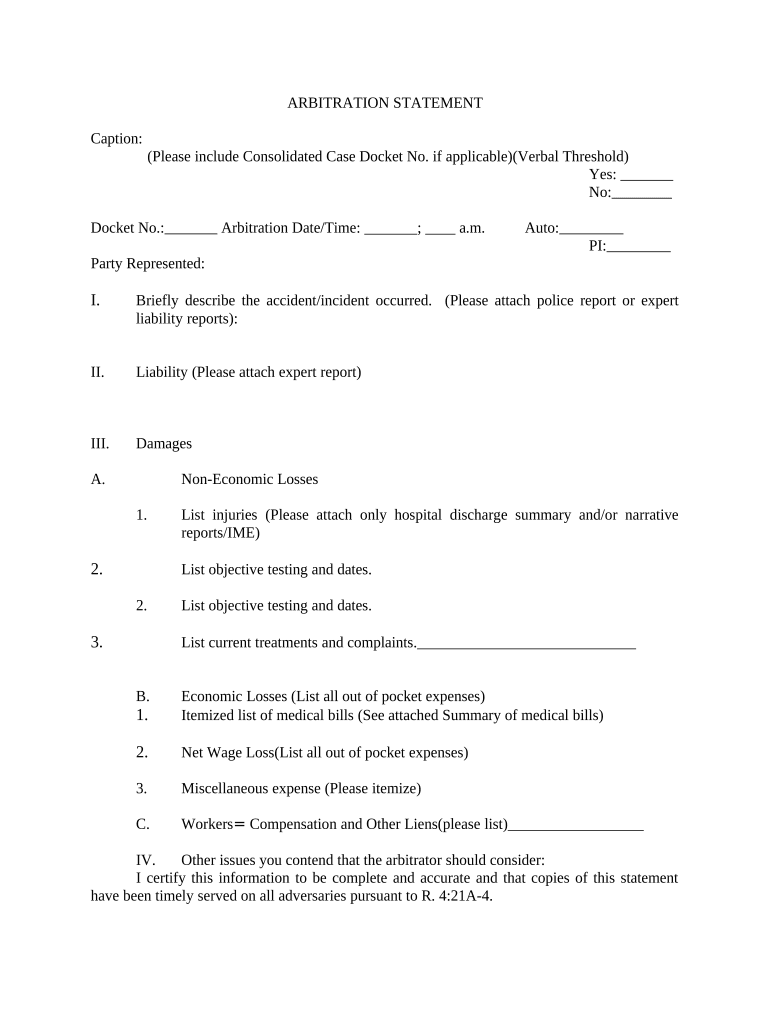 Nj Injury Sample  Form