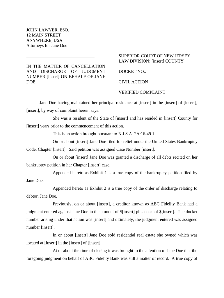 Discharge Mortgage  Form