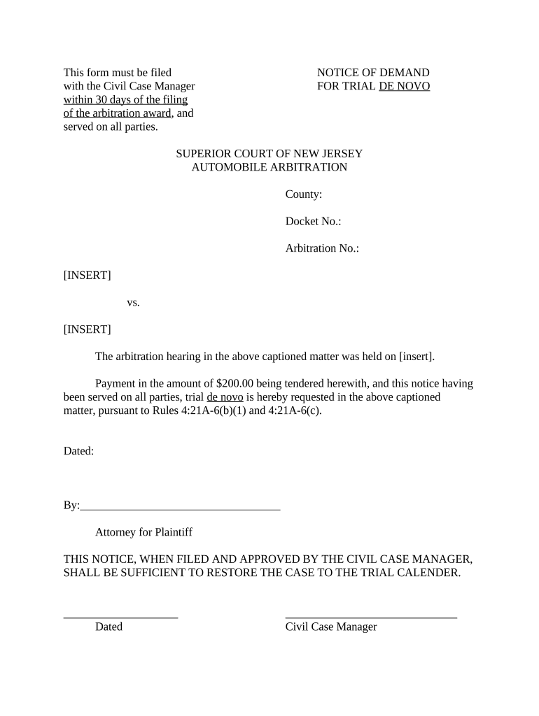 New Jersey Personal  Form