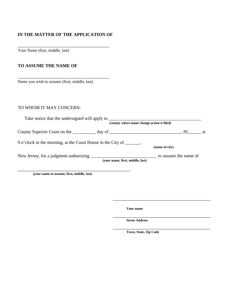 Newspaper Name Change Sample  Form