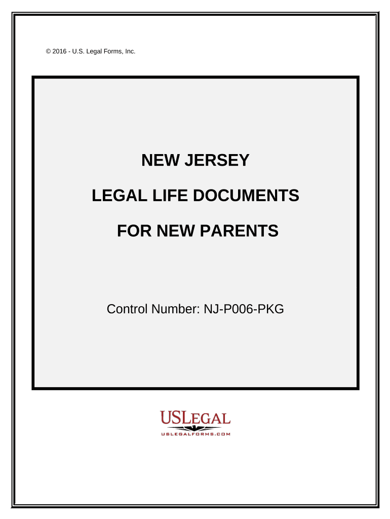 Essential Legal Life Documents for New Parents New Jersey  Form