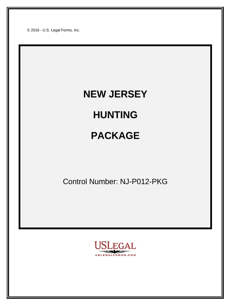 Hunting Forms Package New Jersey