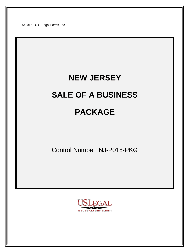 Sale of a Business Package New Jersey  Form