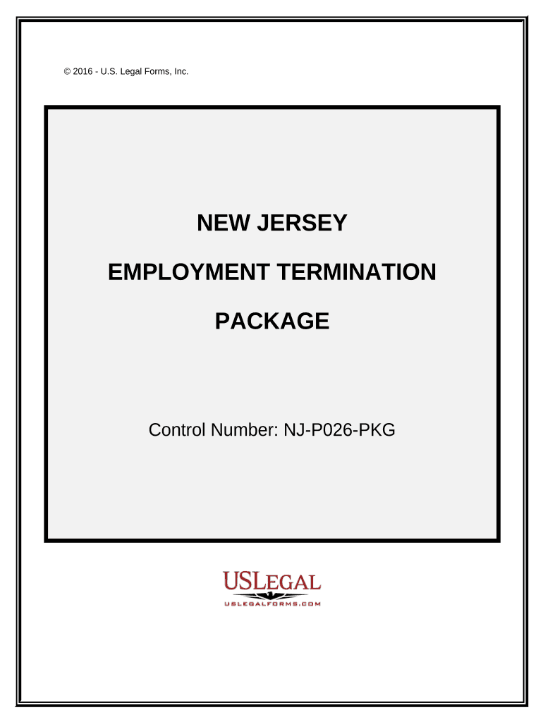 Employment or Job Termination Package New Jersey  Form