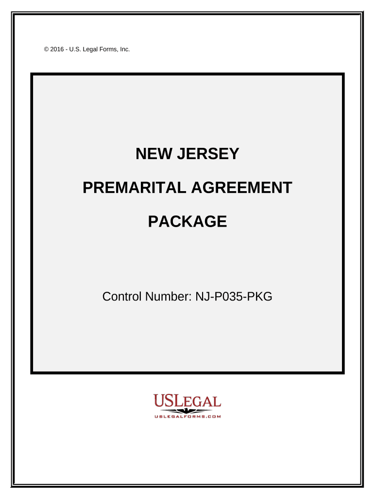 Premarital Agreements Package New Jersey  Form