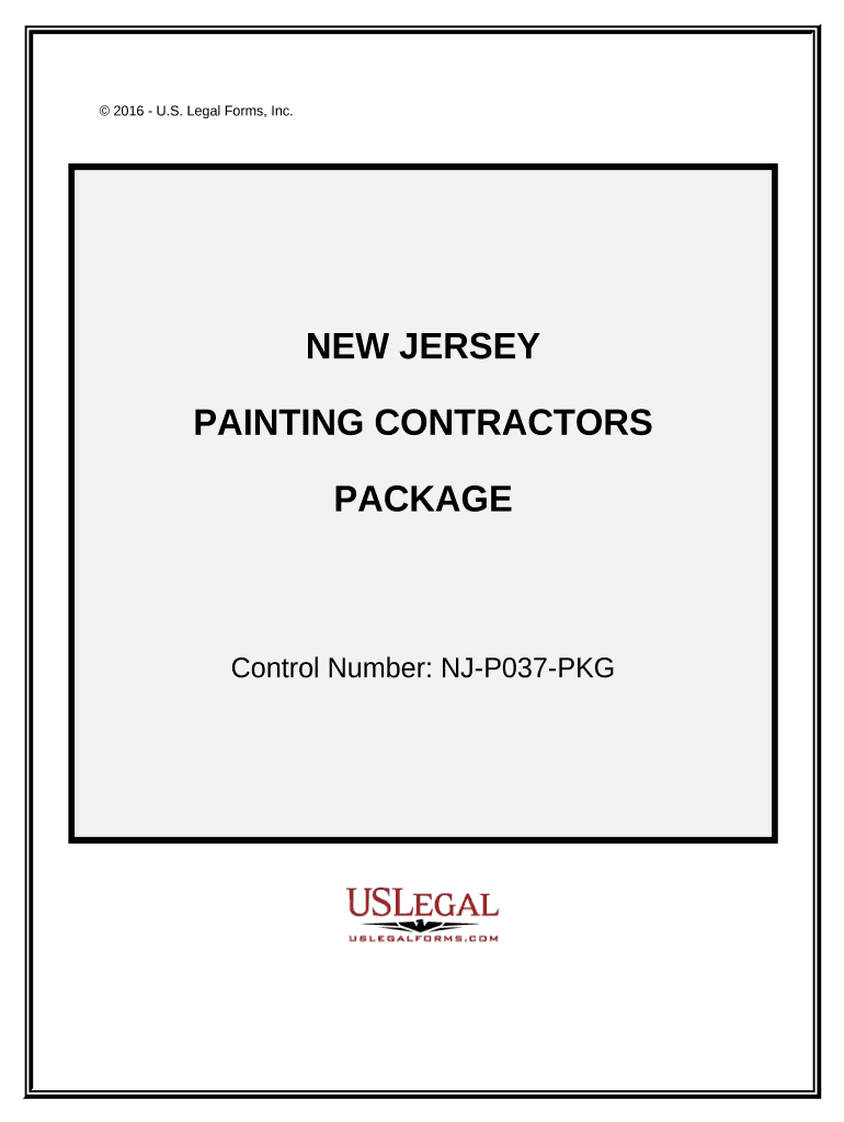 Painting Contractor Package New Jersey  Form