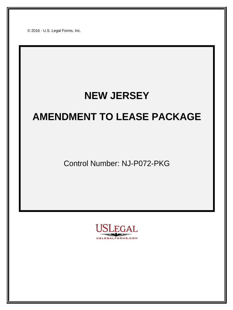 Amendment of Lease Package New Jersey  Form