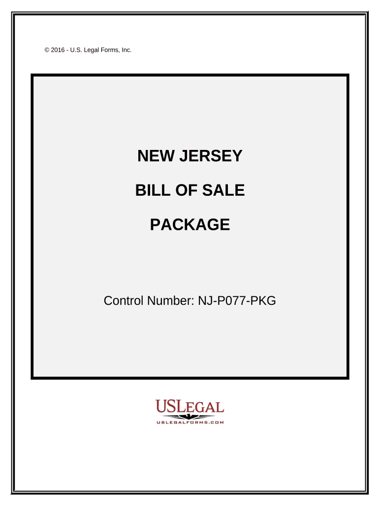 New Jersey Bill Sale  Form