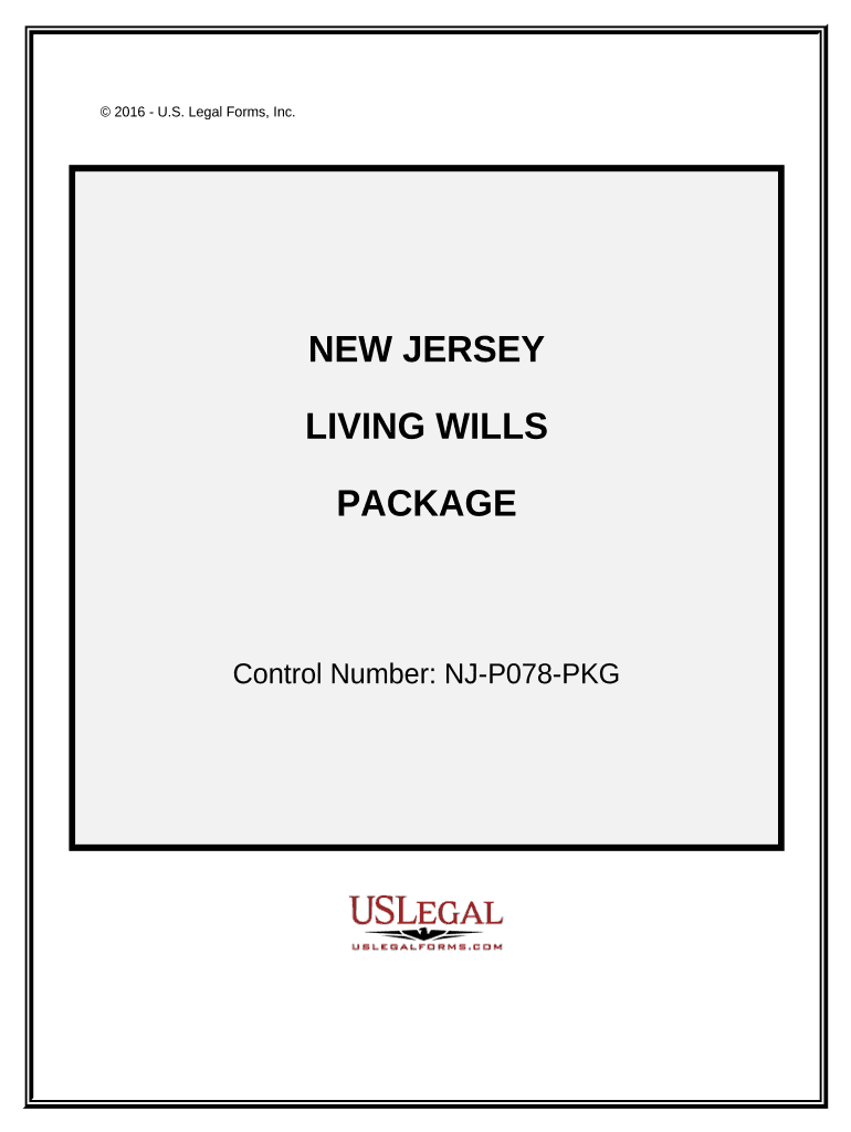 Living Wills and Health Care Package New Jersey  Form