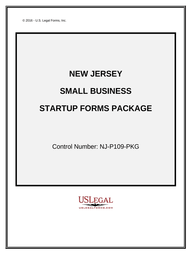 New Jersey Small Business Startup Package New Jersey  Form