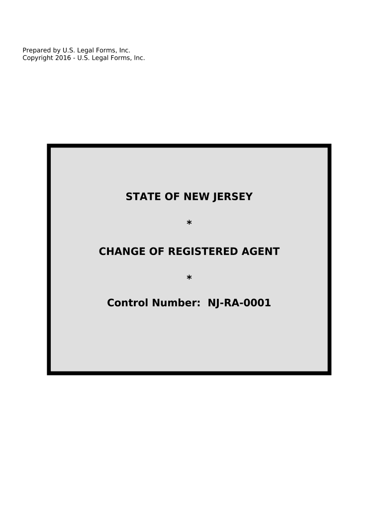 New Jersey Change Registered  Form