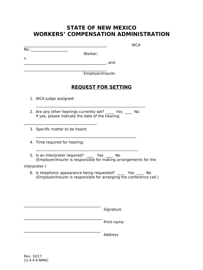 New Mexico Workers  Form