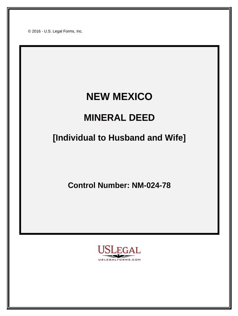 New Mexico Mineral Deed  Form