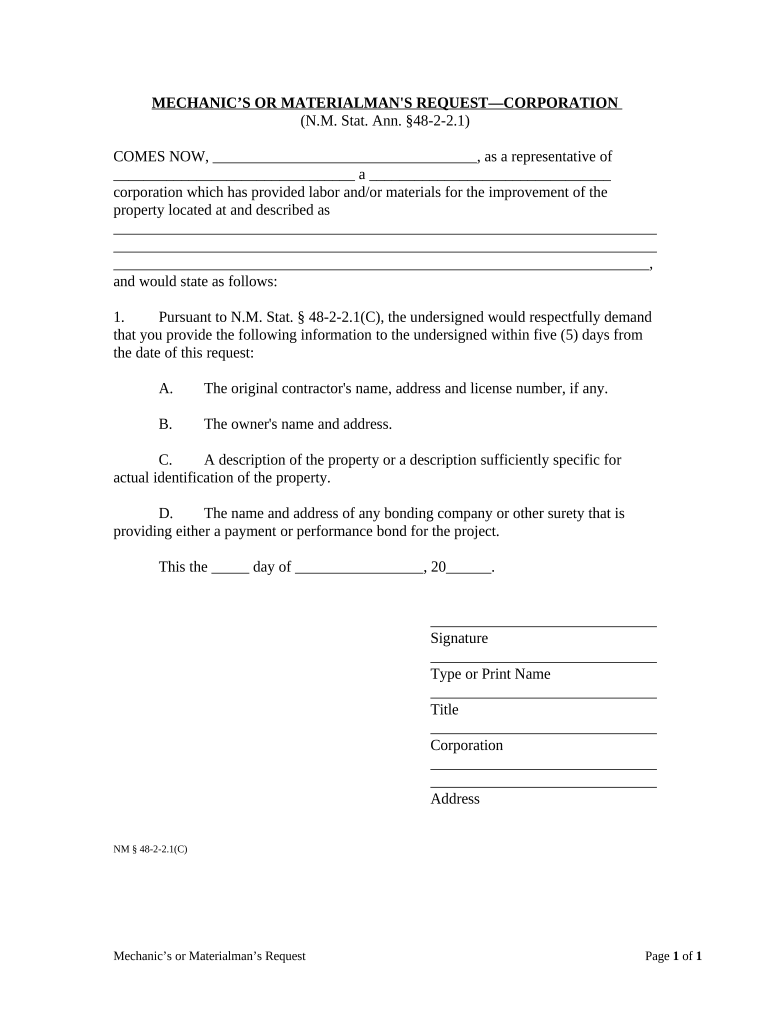 New Mexico Form