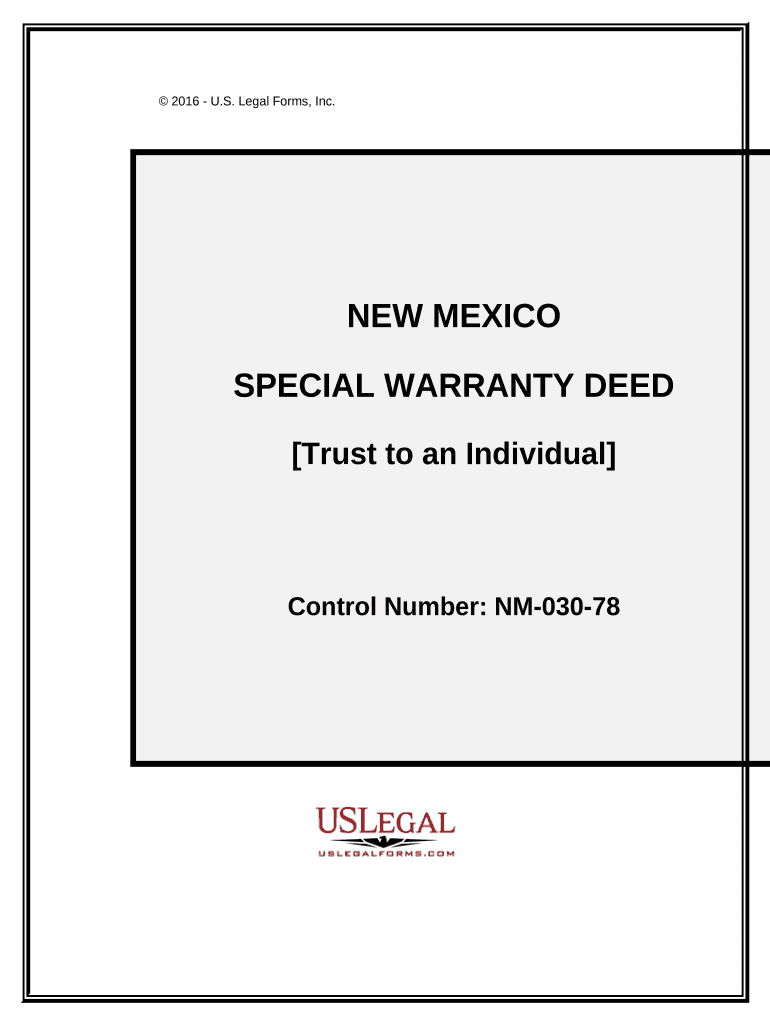 Special Warranty Deed  Form