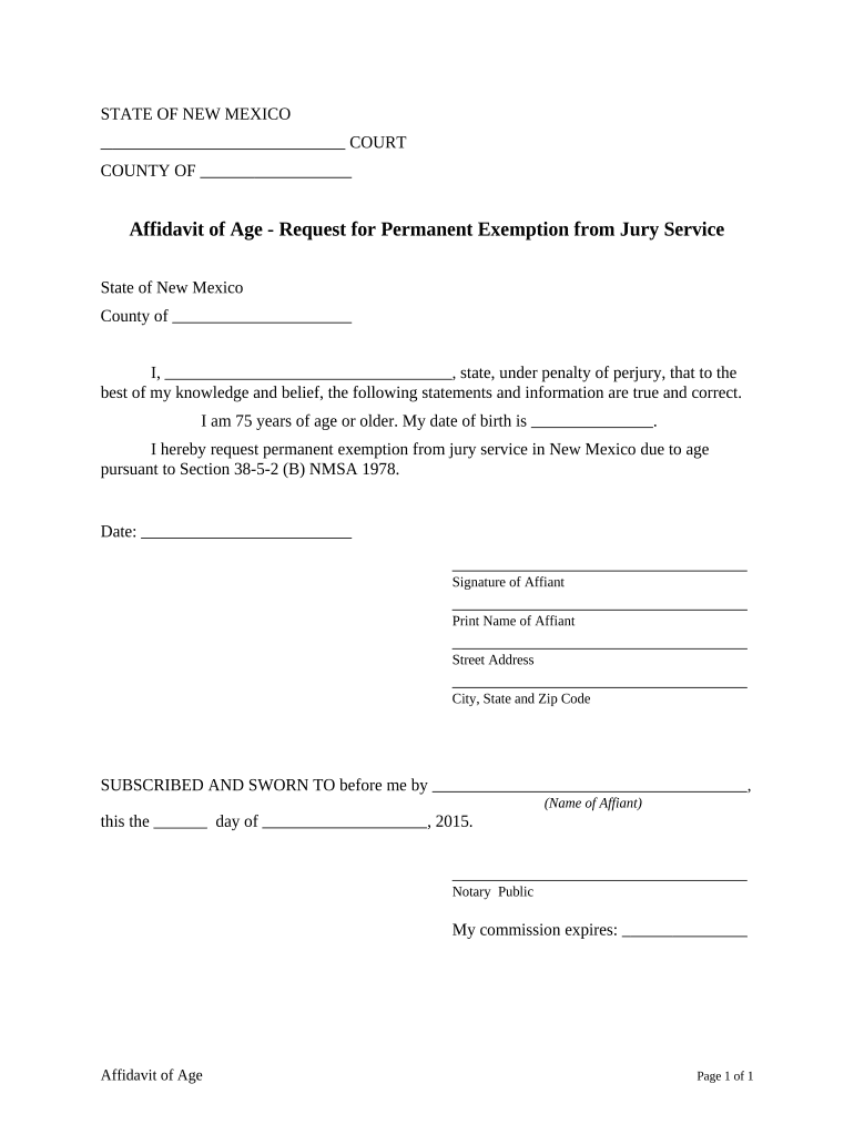 New Mexico Jury  Form