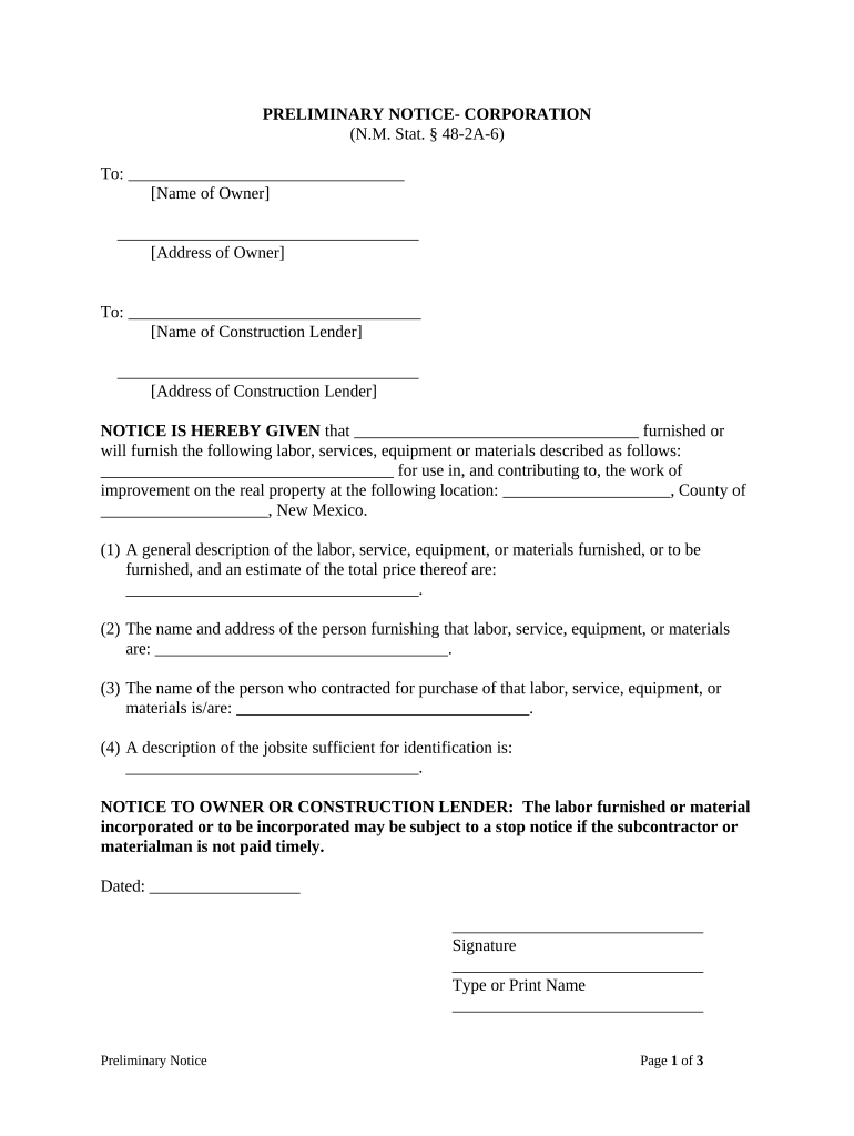 Nm Preliminary  Form