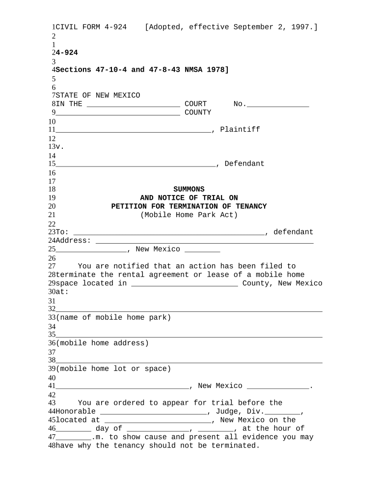 Trial Petition  Form