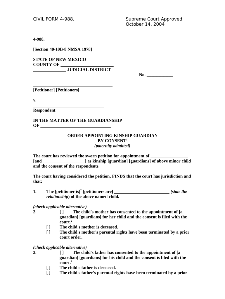 Kinship Guardian Consent  Form