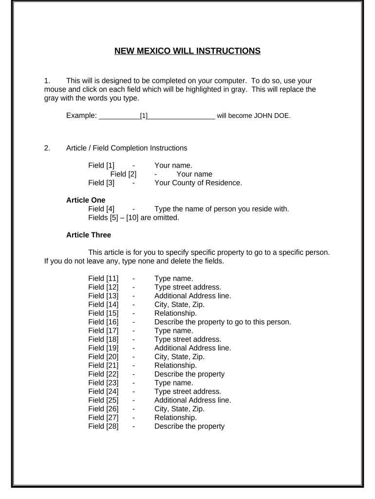 Mutual Wills Containing Last Will and Testaments for Unmarried Persons Living Together with No Children New Mexico  Form