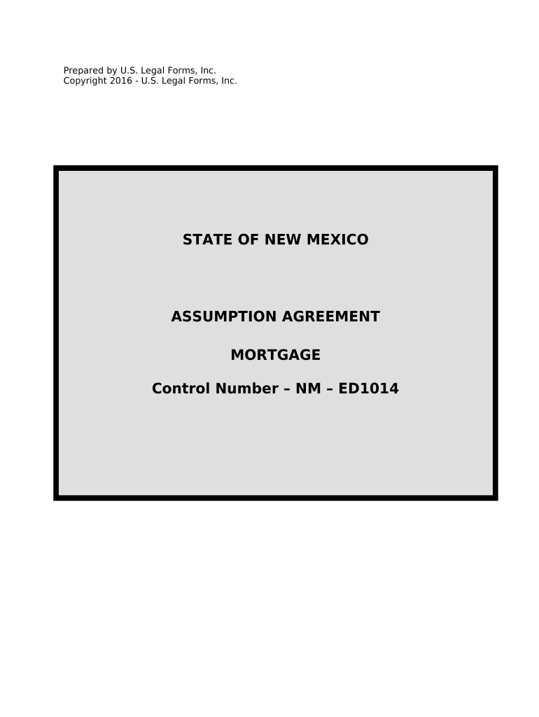 Assumption Agreement of Mortgage and Release of Original Mortgagors New Mexico  Form