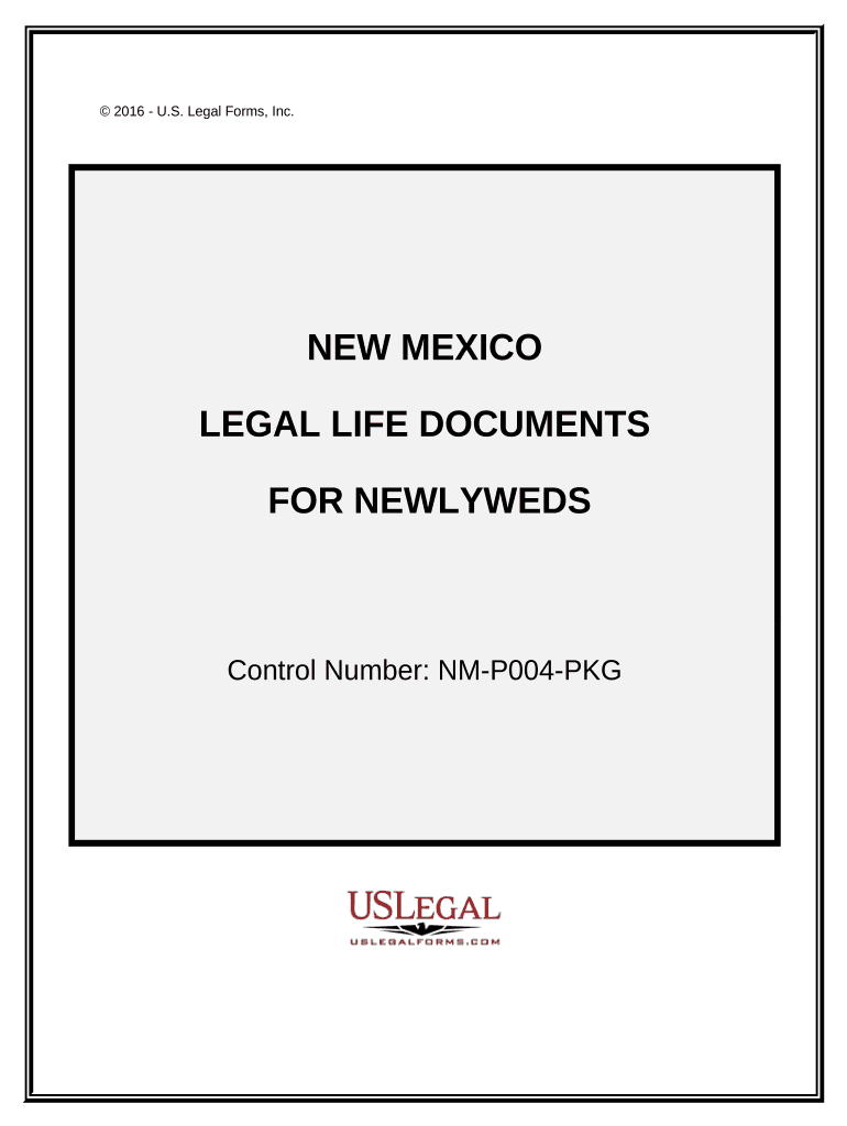 Essential Legal Life Documents for Newlyweds New Mexico  Form