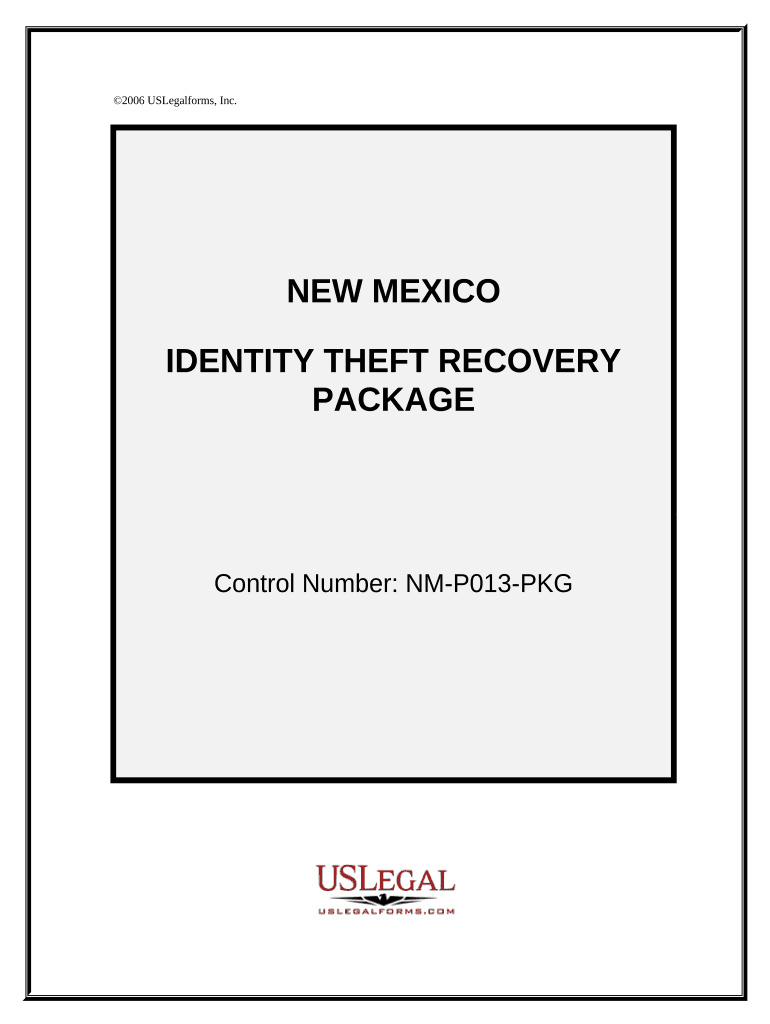 Identity Theft Recovery Package New Mexico  Form