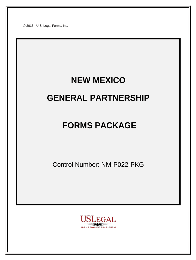General Partnership Package New Mexico  Form