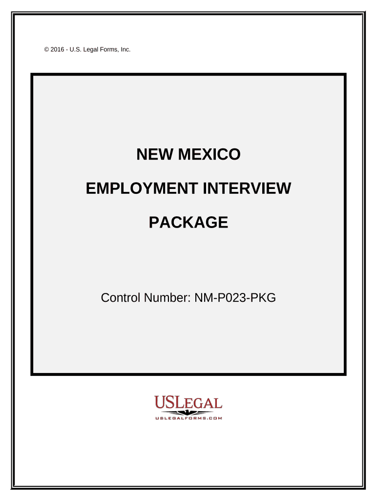 Employment Interview Package New Mexico  Form