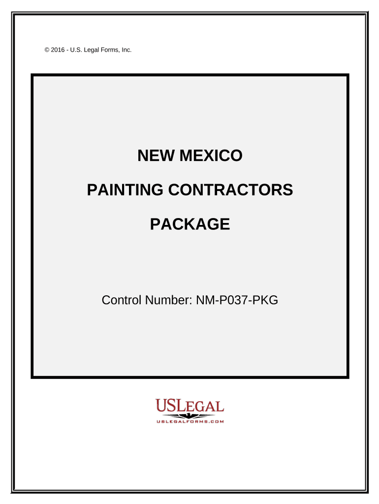 Painting Contractor Package New Mexico  Form