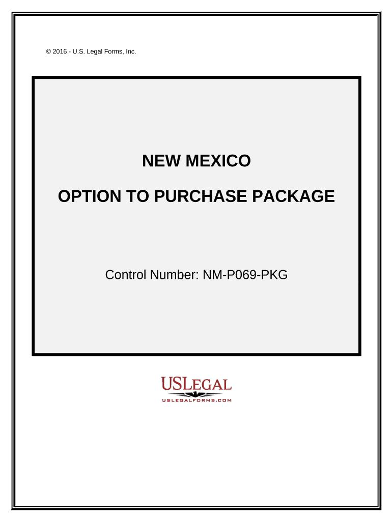 Option to Purchase Package New Mexico  Form