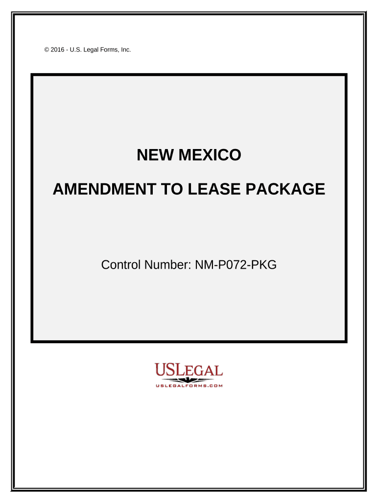 Amendment of Lease Package New Mexico  Form