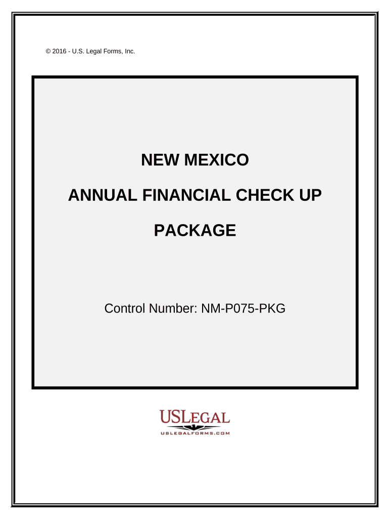 Annual Financial Checkup Package New Mexico  Form