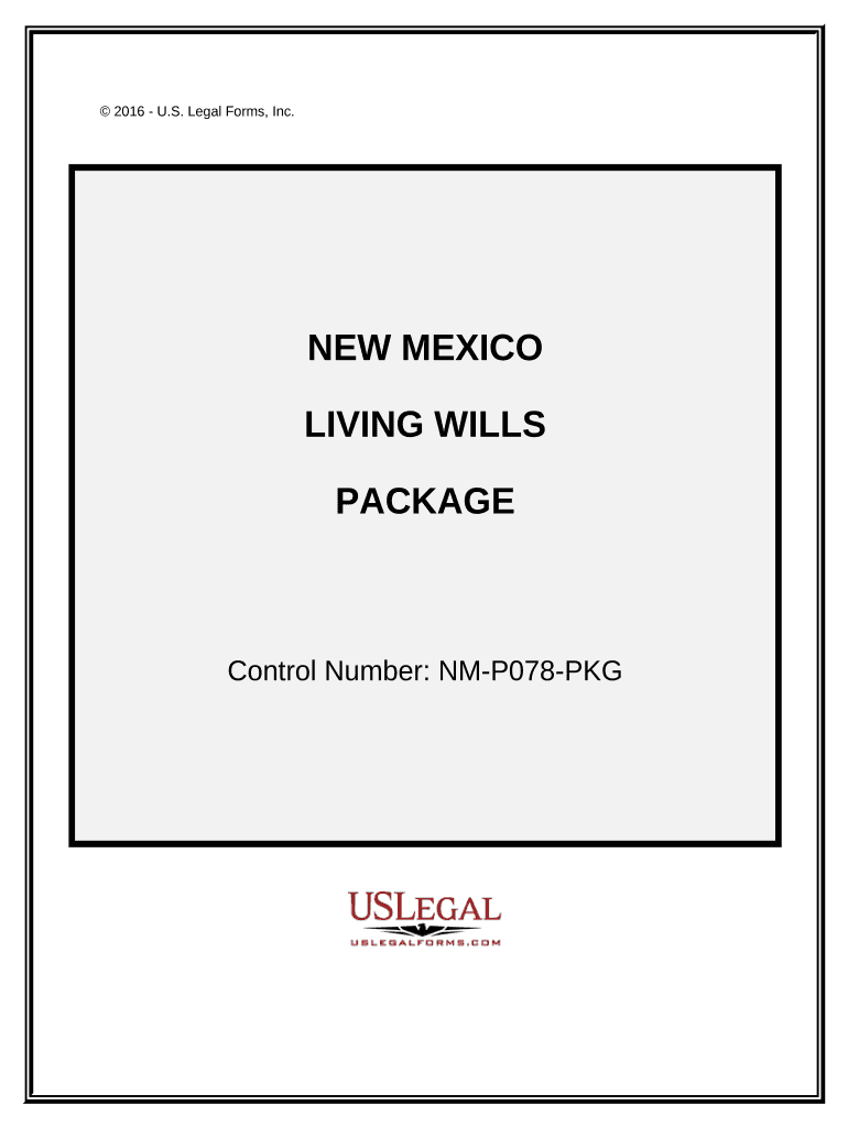 Fill and Sign the Living Wills and Health Care Package New Mexico Form