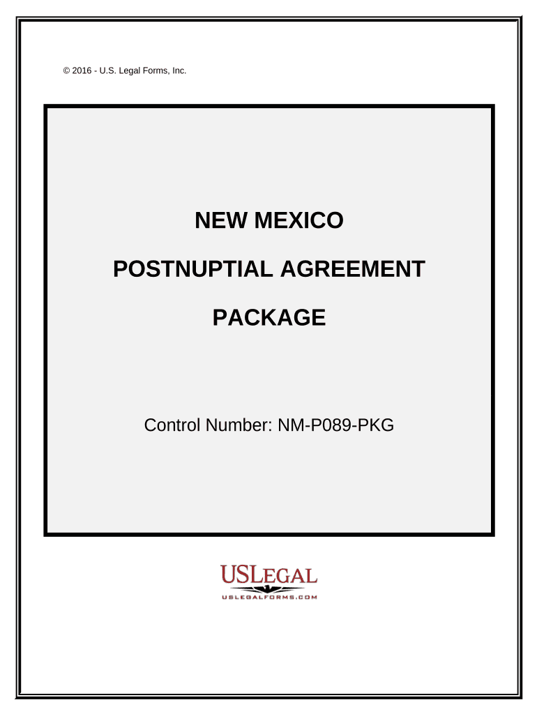 Postnuptial Agreements Package New Mexico  Form