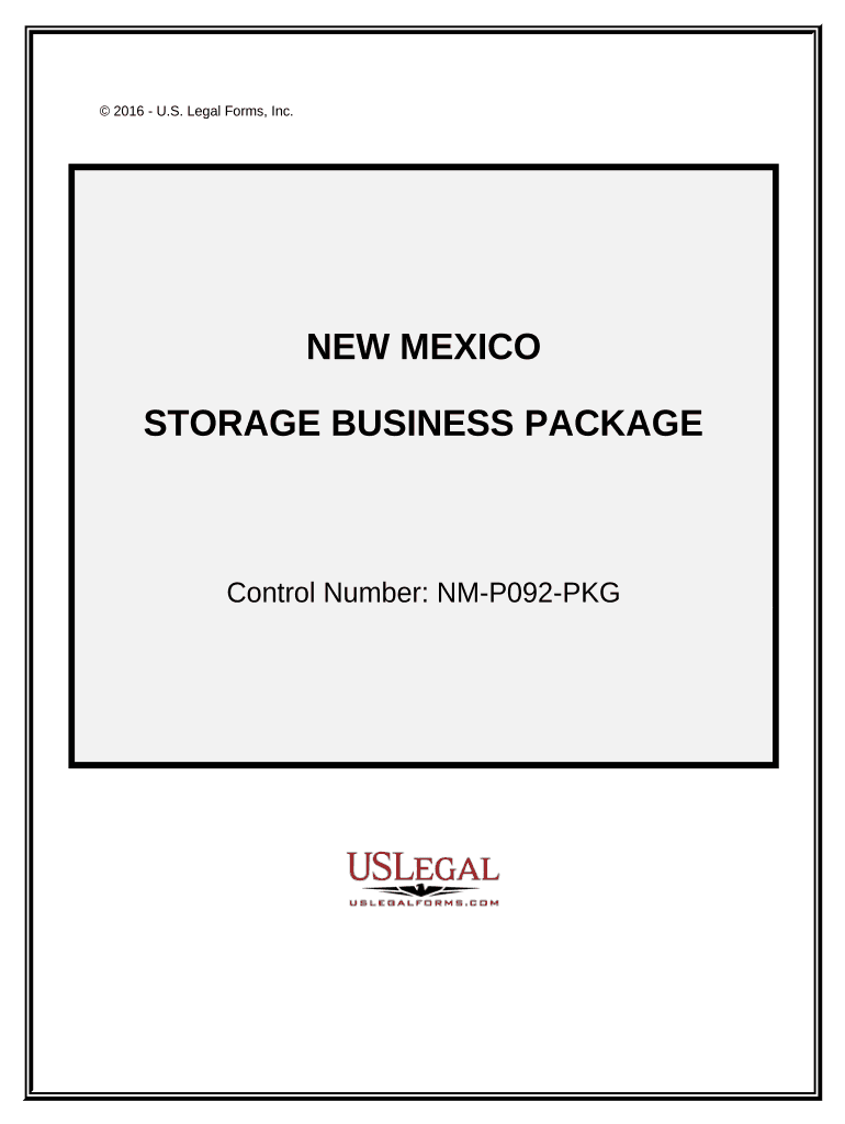 Storage Business Package New Mexico  Form